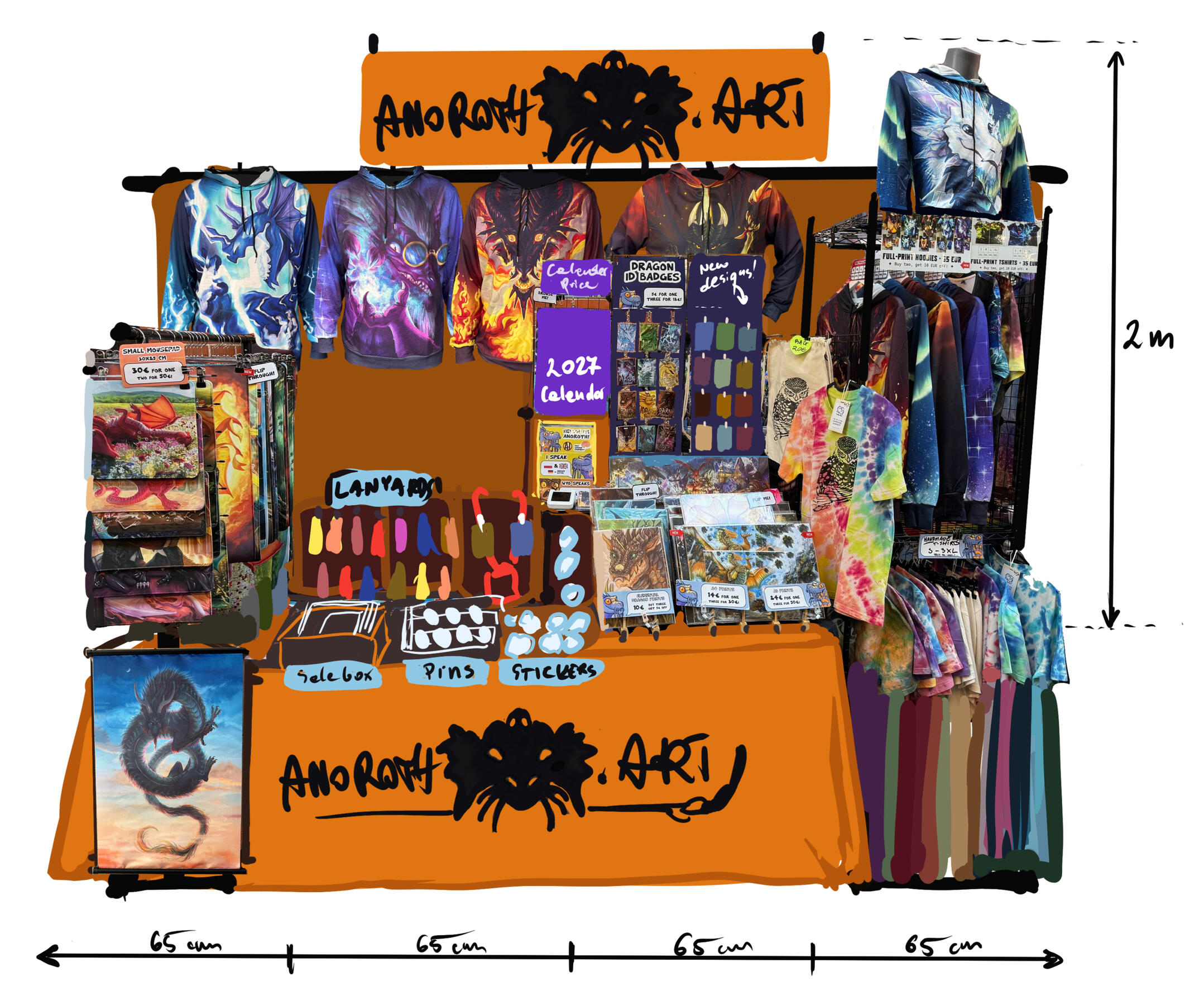 Table setup concept for Eurofurence 30